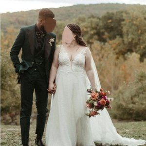 Anna Kara Millo size 16 Wedding Dress Off-White